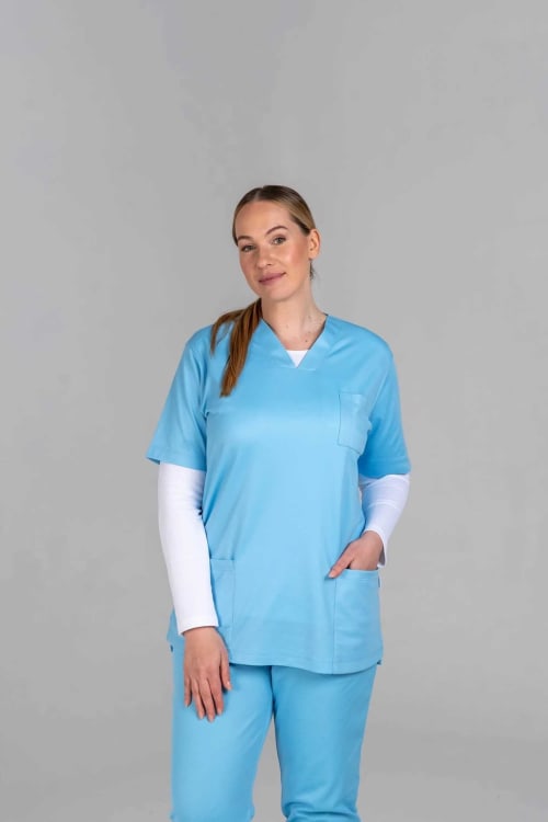 Van Laack Unisex Tunic Relaxed MWU-S2 Skyblue XS