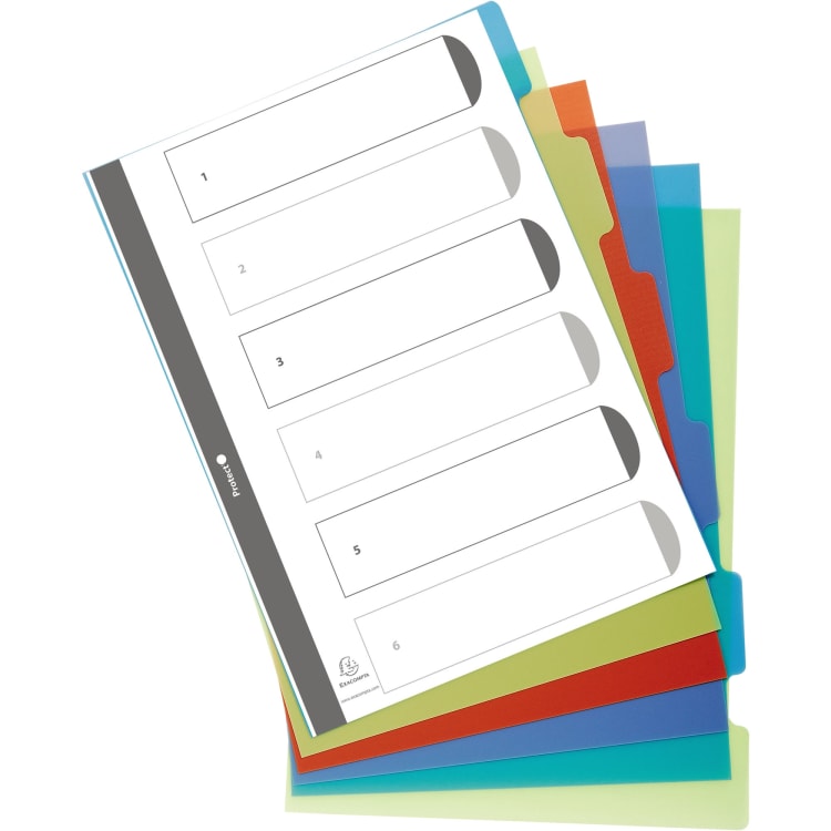 Exacompta Forever index divider set A4 PP 6-part