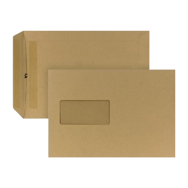 Posthorn mailing bag C5 90 g with window self-adhesive 500 pieces brown