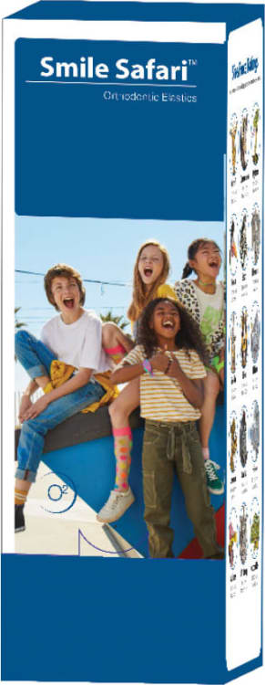 Smile Safari™ intraoral amber-coloured elastics 5000/PK, 3/8, 2,5 oz