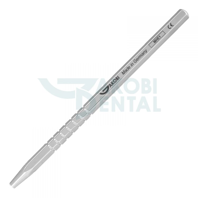 Dental Mirror Handle MHE 1, hexagonal, total length ca. 125mm, solid, stainless steel