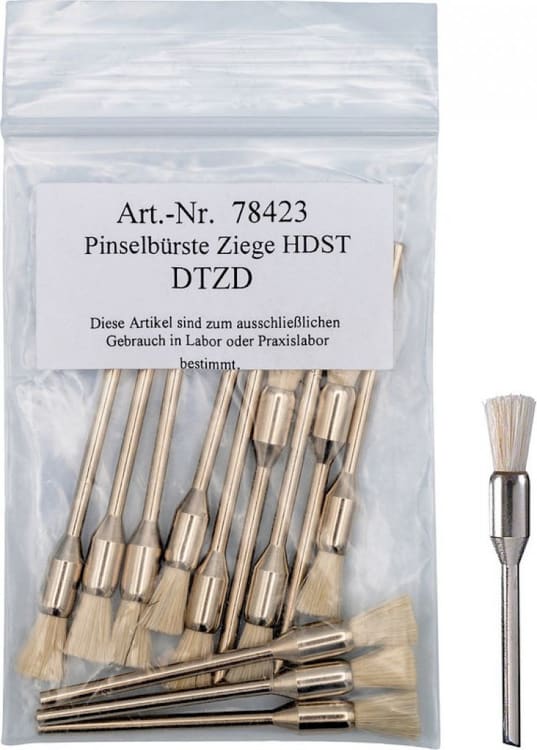 Omnident Brush Heads Mounted Hp Goat Hair, White