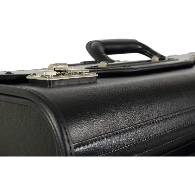 Soennecken pilot case Leipzig leather + wheels black
