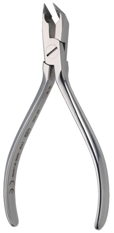 Pin and ligature cutter 45° angled, soft wires up to .015