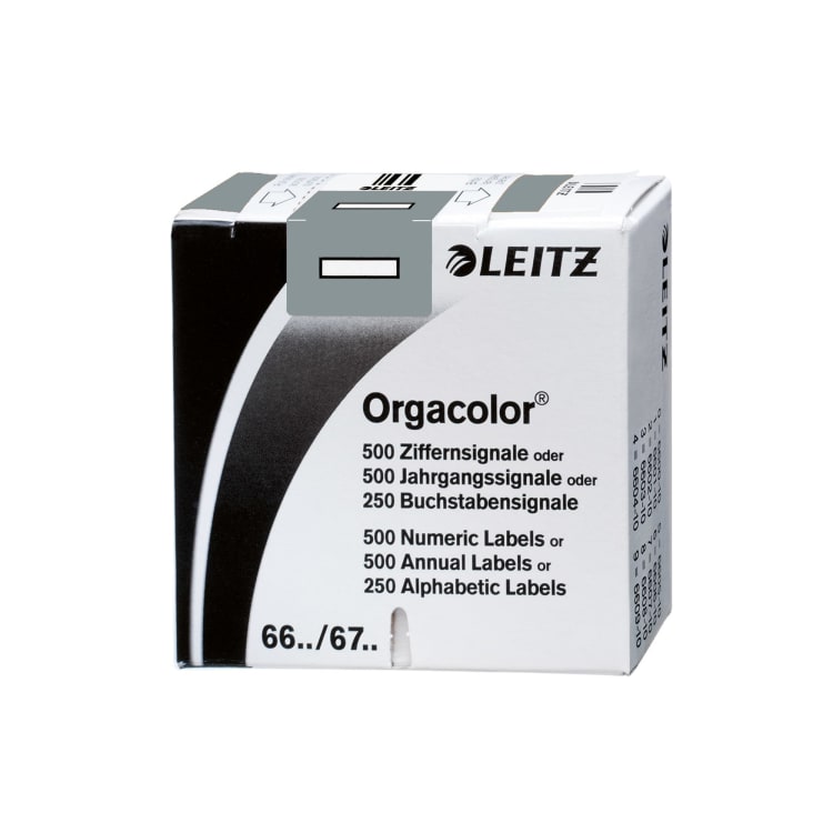 Leitz letter tab Orgacolor I 250 pieces grey