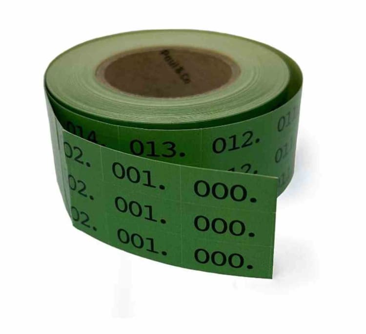 Nummernaufkl. 3Fach 0-999 grün Rl