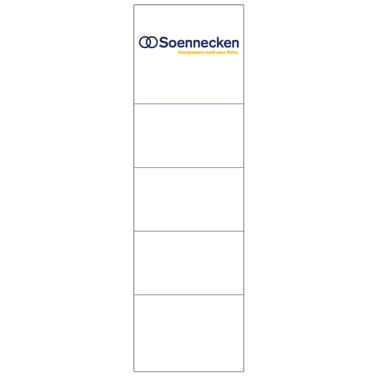Soennecken insert spine label 57x190 mm 10 pieces white