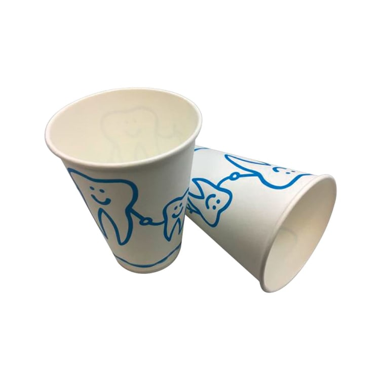 Mundspülbecher Papier Zahn weiß 2000St