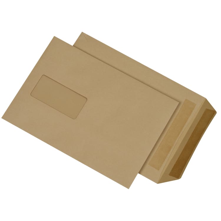 MAILmedia mailing bag B5 90 g with window self-adhesive 500 pieces brown