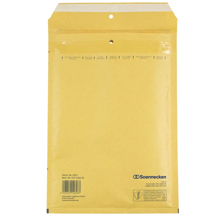 Soennecken bubble mailer D/1 170x265 mm peel & seal 100 pieces brown