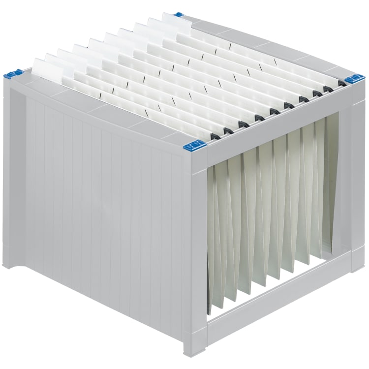 helit suspension file basket A4 max. 40 folders light grey/blue