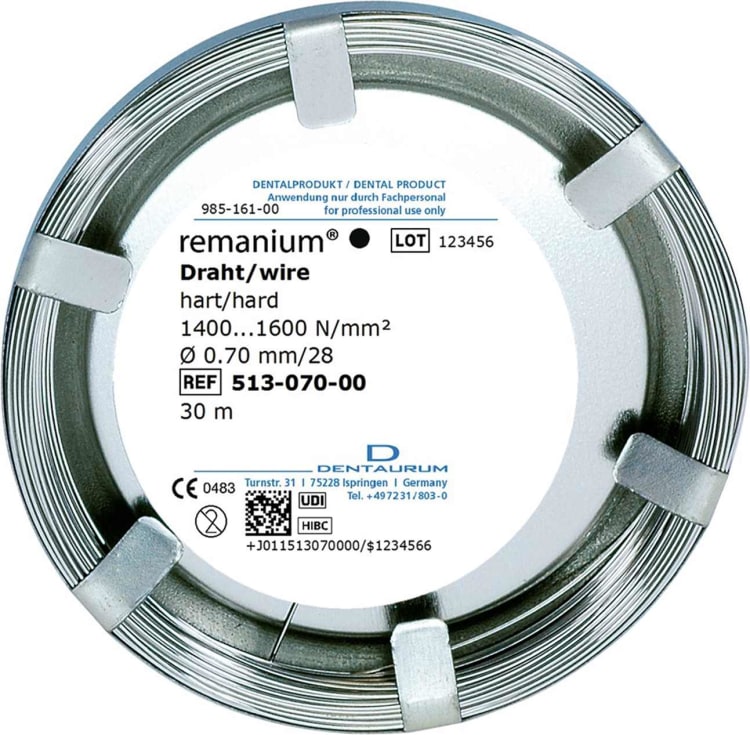Remanium Draht hart 0,70mm 30mtr