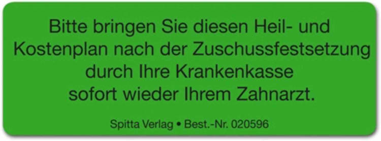 Etiketten Heil-u.Kostenplan SK 300St