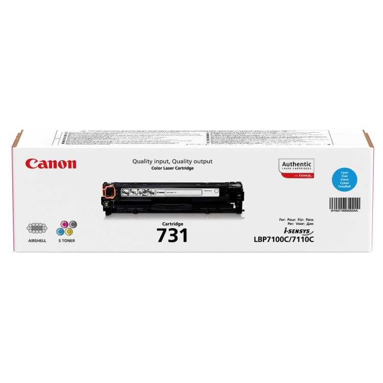 Canon toner 731 1,500 pages cyan
