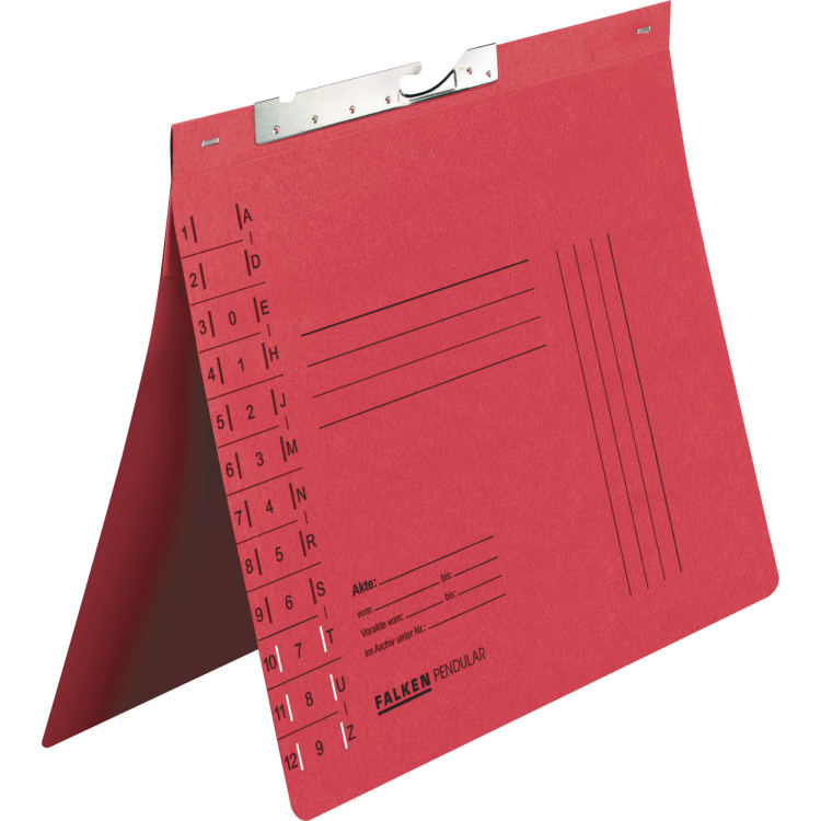 Falken suspension file folder official binding slot punching red