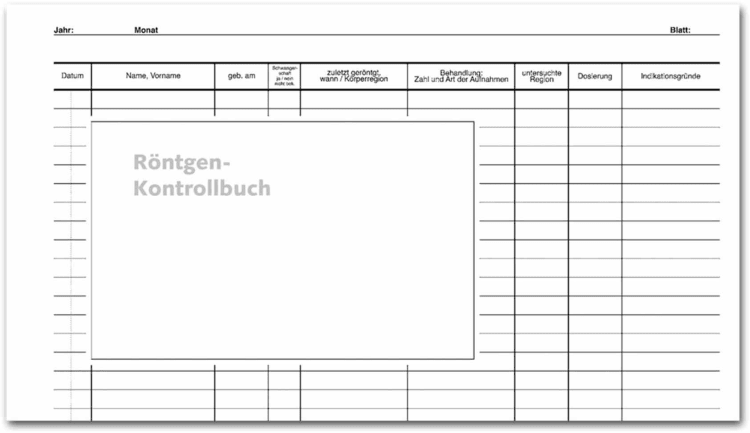 Einlageblatt Röntgen 50St