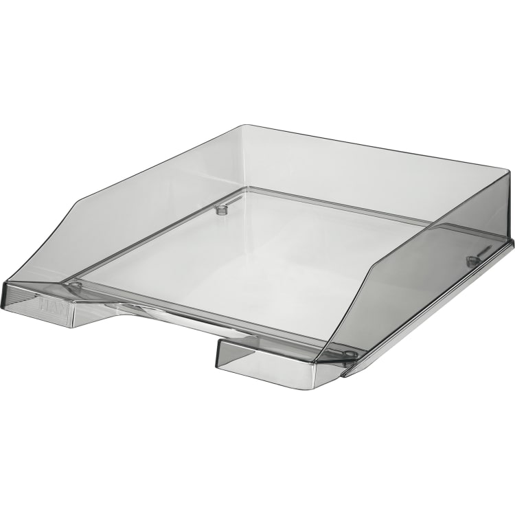 HAN letter tray KLASSIK A4/C4 grey transparent