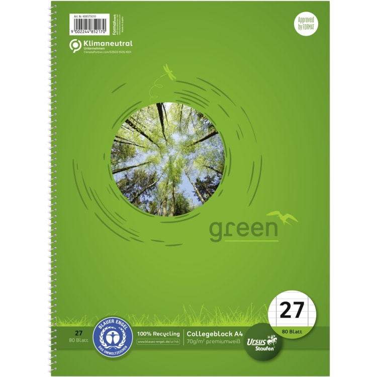 Staufen notepad Style A4 70 g ruled 80 sheets