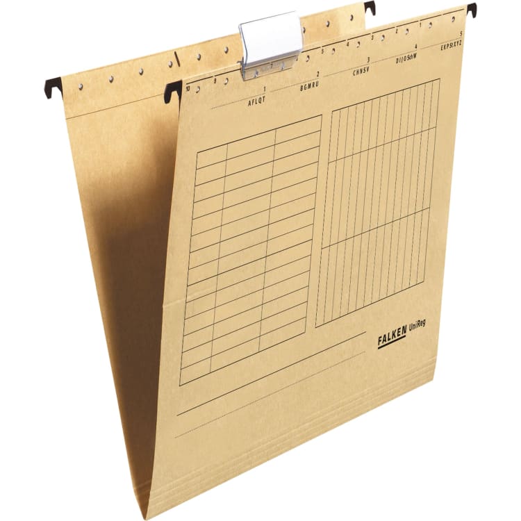 Falken suspension folder open at side 5 pieces brown