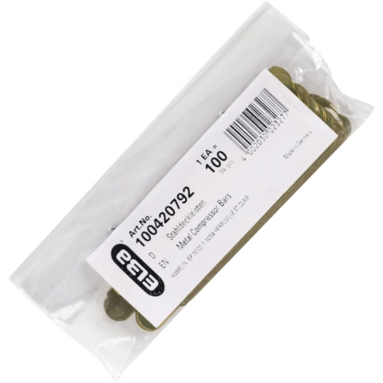 Elba cover strip 11x95 mm metal 100 pieces brass