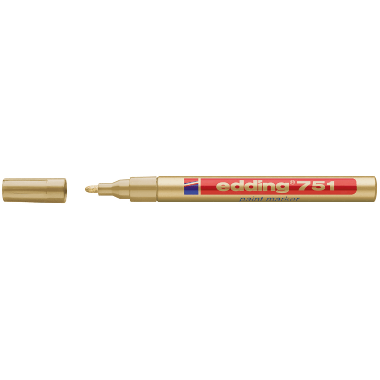 edding paint marker 751 1-2 mm bullet tip permanent gold