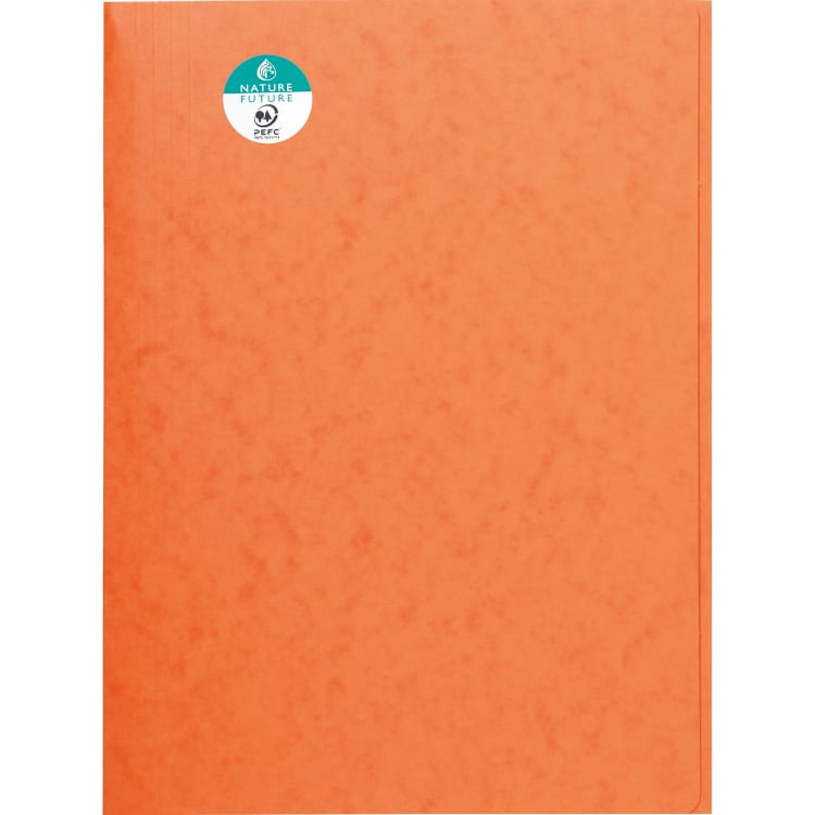 Exacompta document folder A4 3 flaps cardboard orange