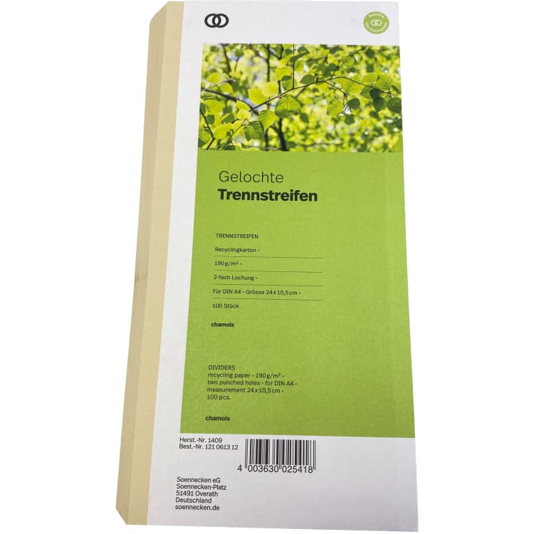 Soennecken Trennstreifen oeco 10,5x24 cm 100 Stück chamois