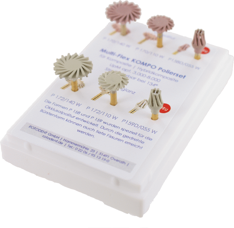 6 Multiflex Diamant-Polierer im SET Stufe: Vorpolitur / Glätten / Hochglanz (1 Packung á 1 Set)