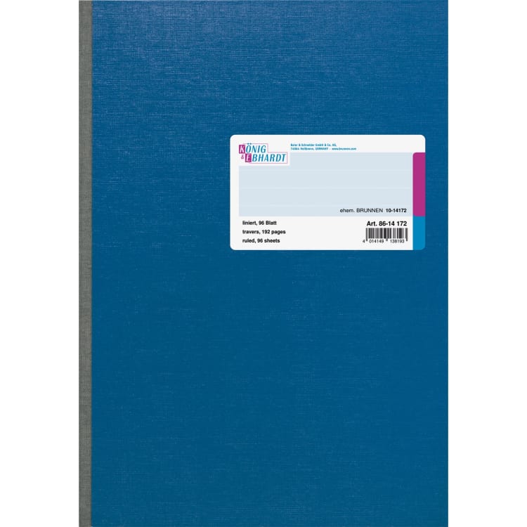 König+Ebhardt notebook A4 ruled 96 sheets blue