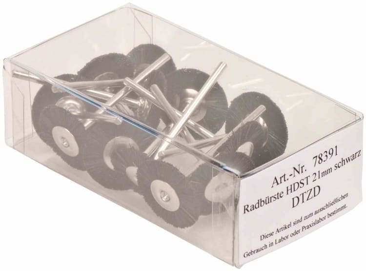 Omnident Wheel Brushes Montiert Black Borsten 21mm