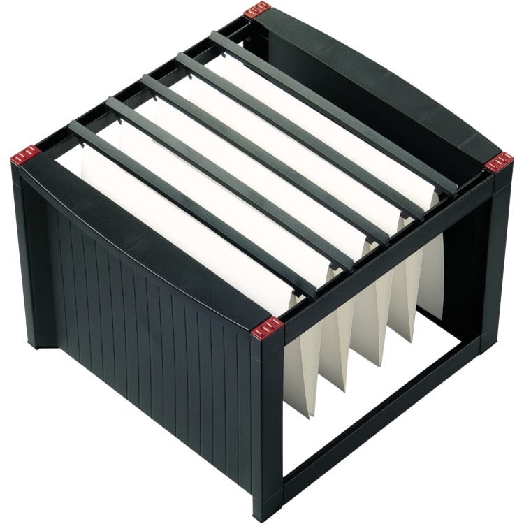 helit suspension file basket A4 max. 40 folders black/red