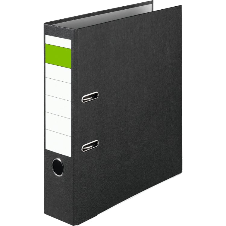 Ring binder Economy A4 80 mm recycled board 20 pieces black