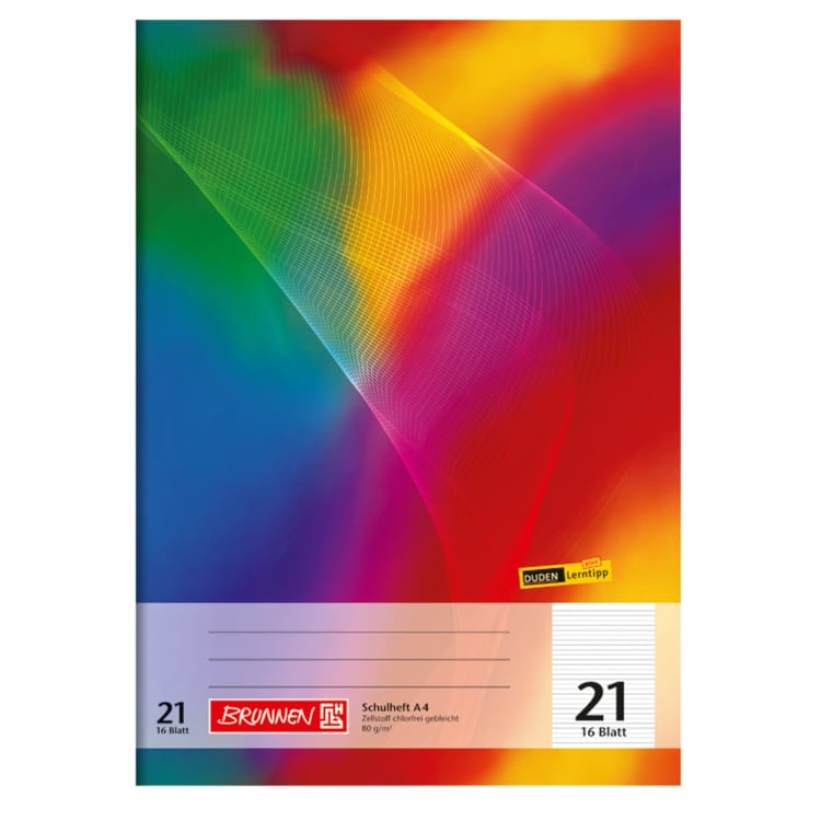 Brunnen exercise book A4 ruling Lin 21 16 sheets ruled