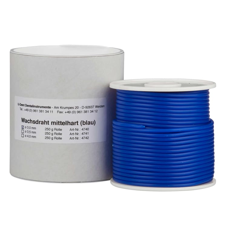 U-Dent wax wire blue (medium-hard) 4.0 mm on 250 g roll