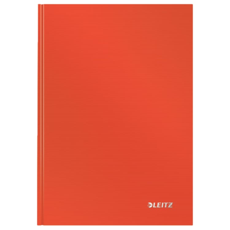 Leitz notebook Solid A5 HC 160 pages squared light red