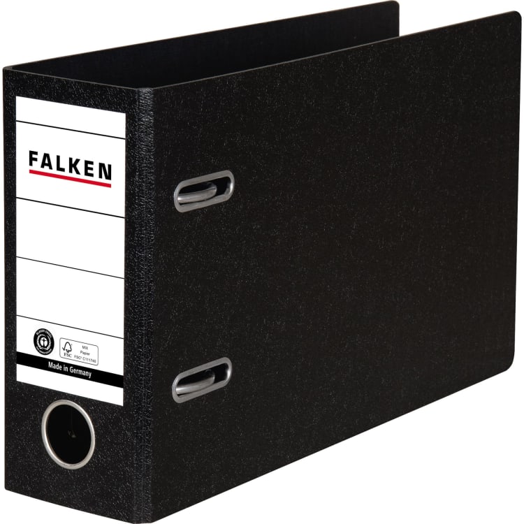 Falken ring binder S80 A5 landscape 80 mm hardboard black