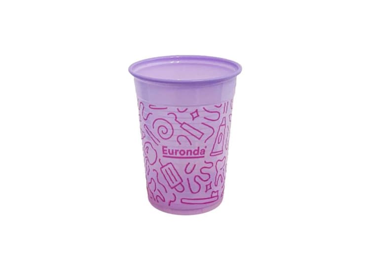 Euronda Monoart Mouth Rinse Cups Graffiti Purple