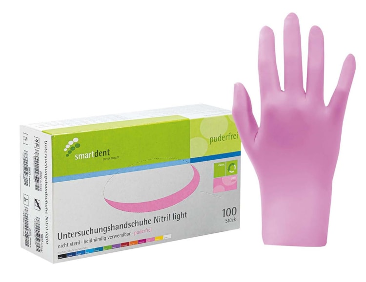 Smartdent Examination Gloves Nitril Light Pink Gr. S