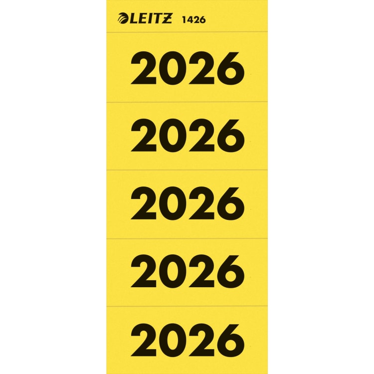 Leitz year label 2026 self-adhesive 100 pieces yellow