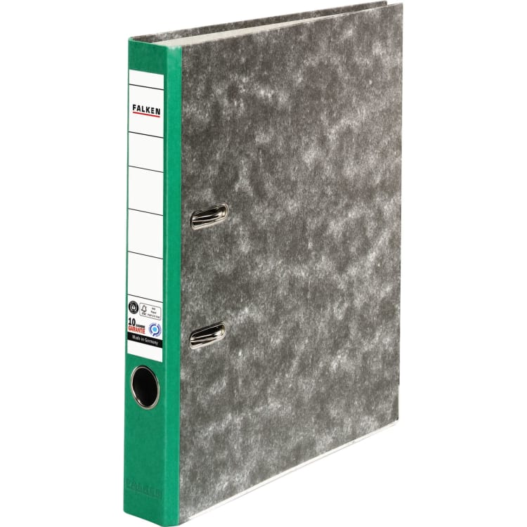 Falken ring binder S50 A4 50 mm recycled board green