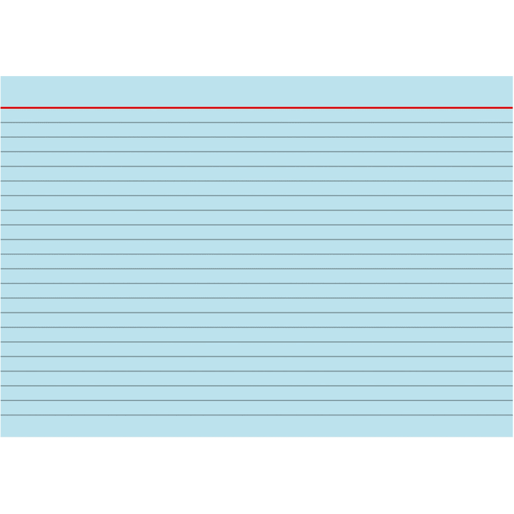 Brunnen index card A5 ruled 100 pieces blue