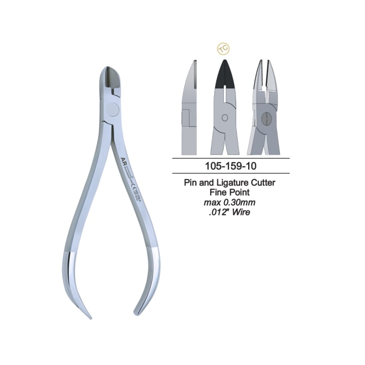 TC pin and ligature cutter fine tip wires up to .012