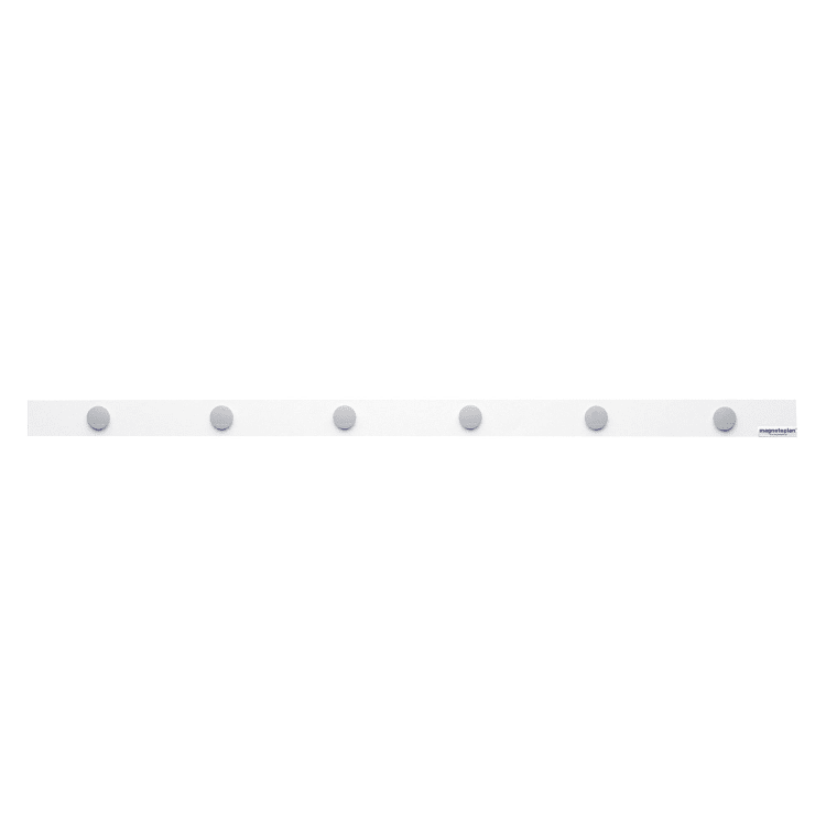 magnetoplan rail magnetowand 5x100 cm with 6 magnets white