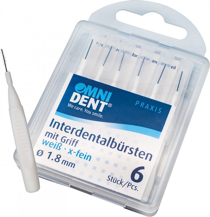 Omnident Interdental Brushes With Griff White X-fine