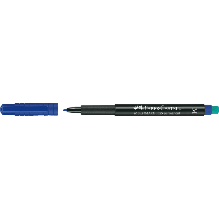 Faber-Castell CD/DVD marker MULTIMARK with eraser blue