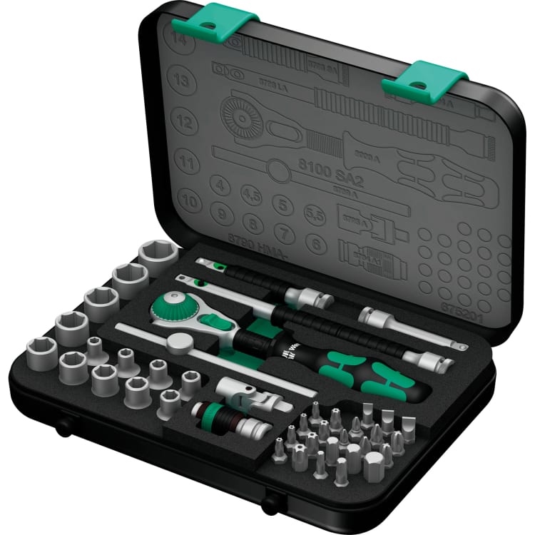 Wera socket wrench set Zyklop 1/4 (6.3 mm) 42-part
