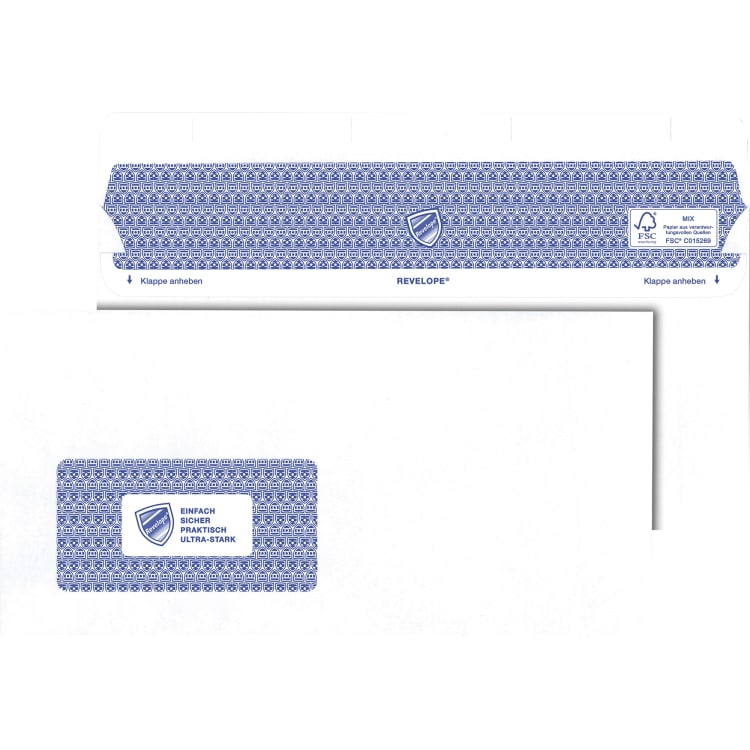 Professional envelope DL+ 90 g with window self-adhesive 500 pieces white