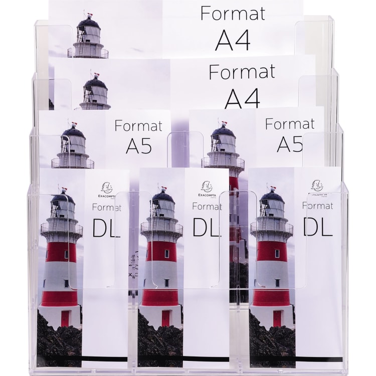 Exacompta Office literature holder variable compartments