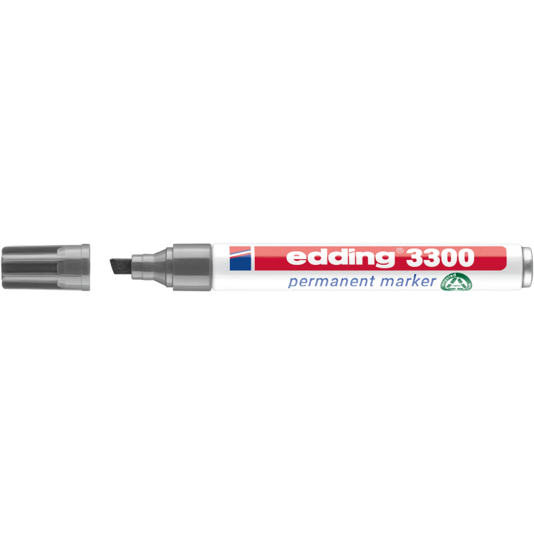edding permanent marker 3300 1-5 mm chisel tip grey