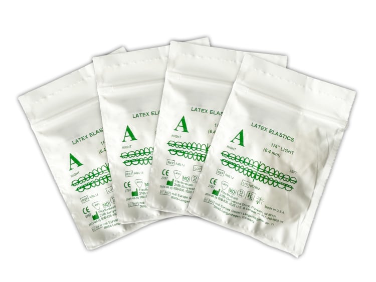 INTRAORALE GUMMIRINGE 1/4 light 2,5 oz. (70 gr.) klar, 100x100 Pack